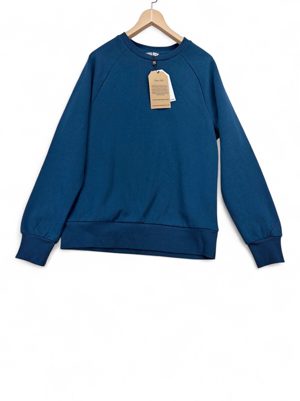 Avalanche Outdoor Supply Mens Crewneck Sweater Teal Blue CAM838D Small NWT